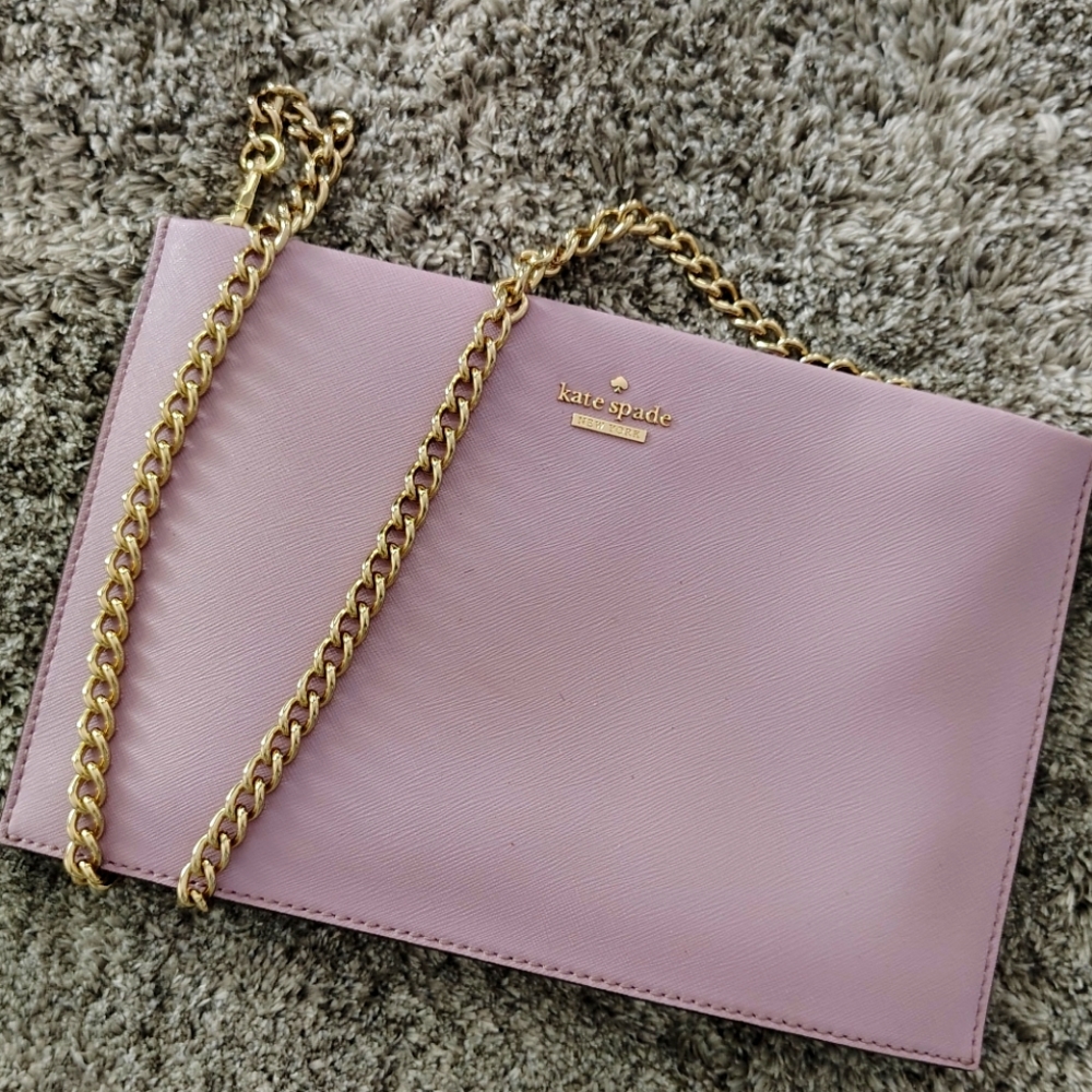 Kate Spade Purple Shoulder Bag with Gold Chain